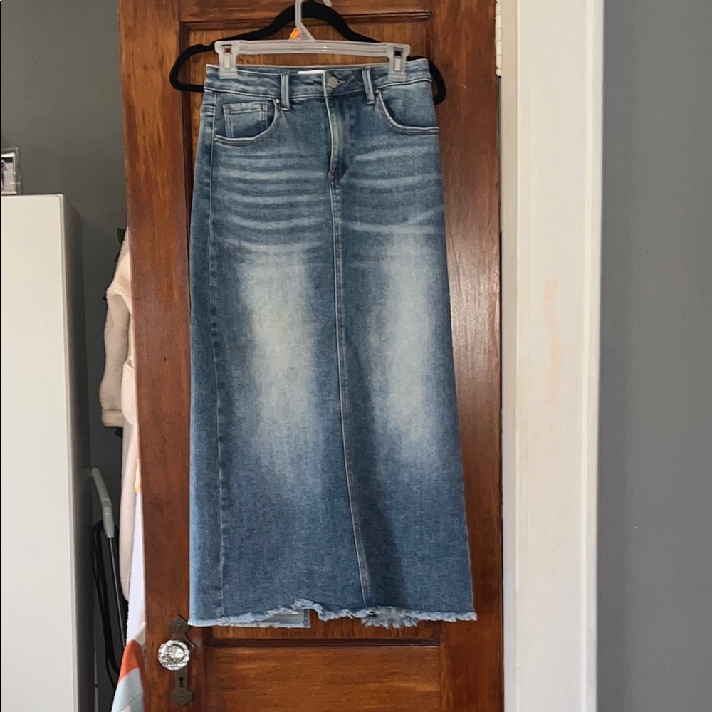 Rinsen Denim A-Line Skirt